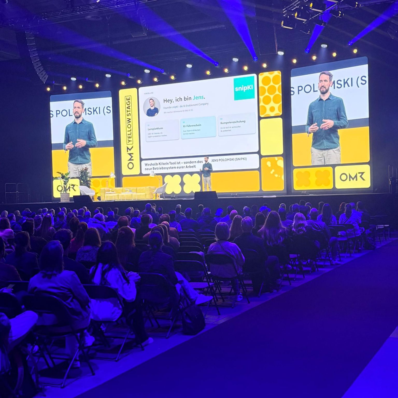 Jens Polomski auf der Yellow Stage beim OMR Festival 2026