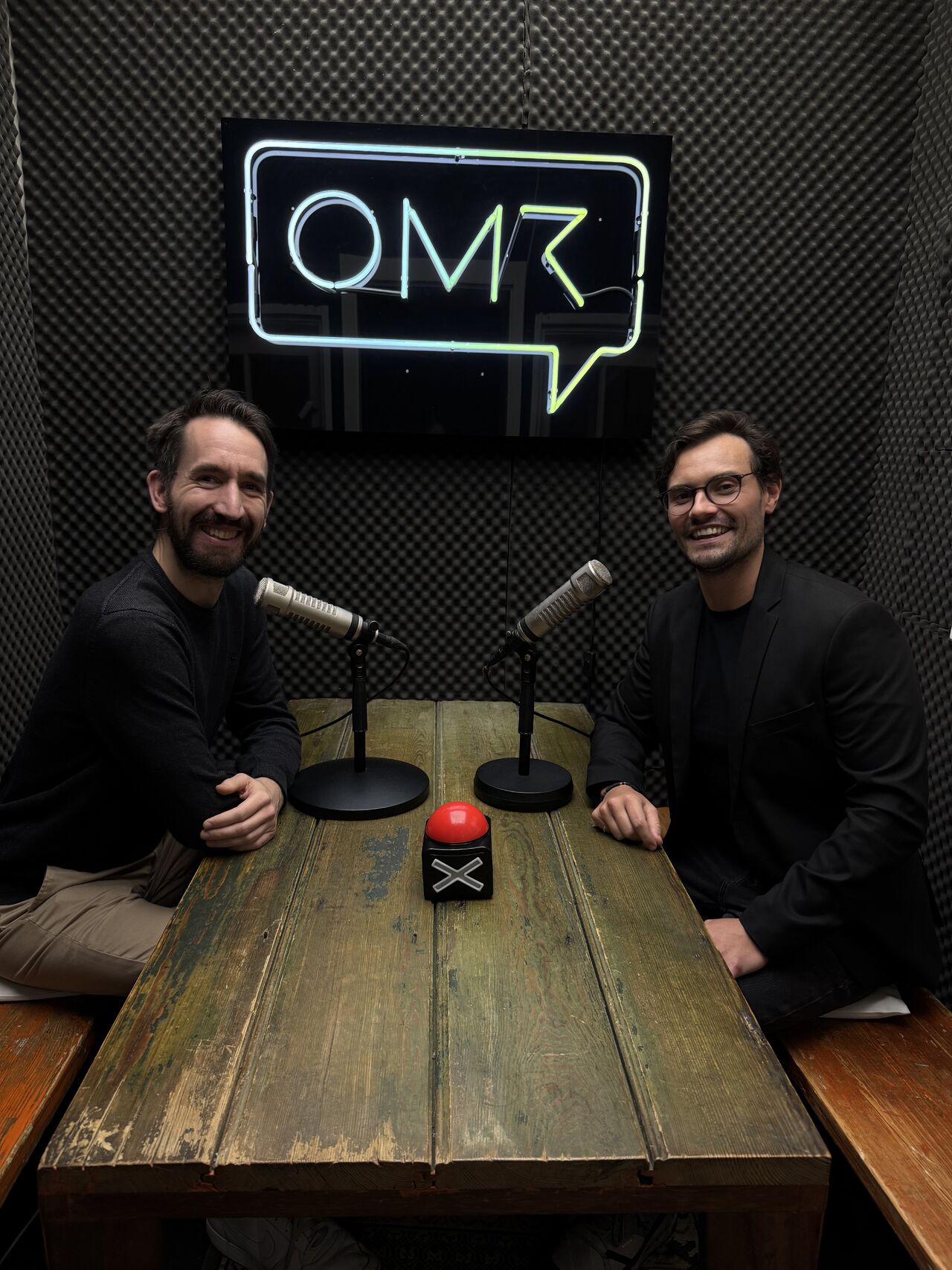 Jens Polomski in der Podcast-Kabine beim OMR Tech Check