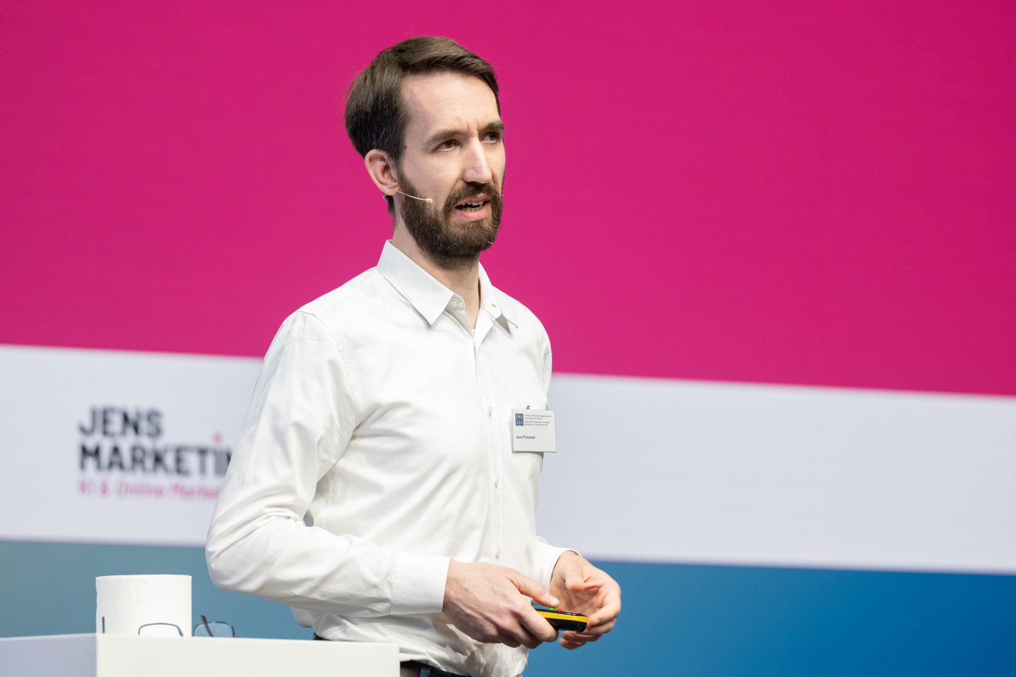 Jens Polomski auf der Bühne beim SWA-Jahresevent 2024