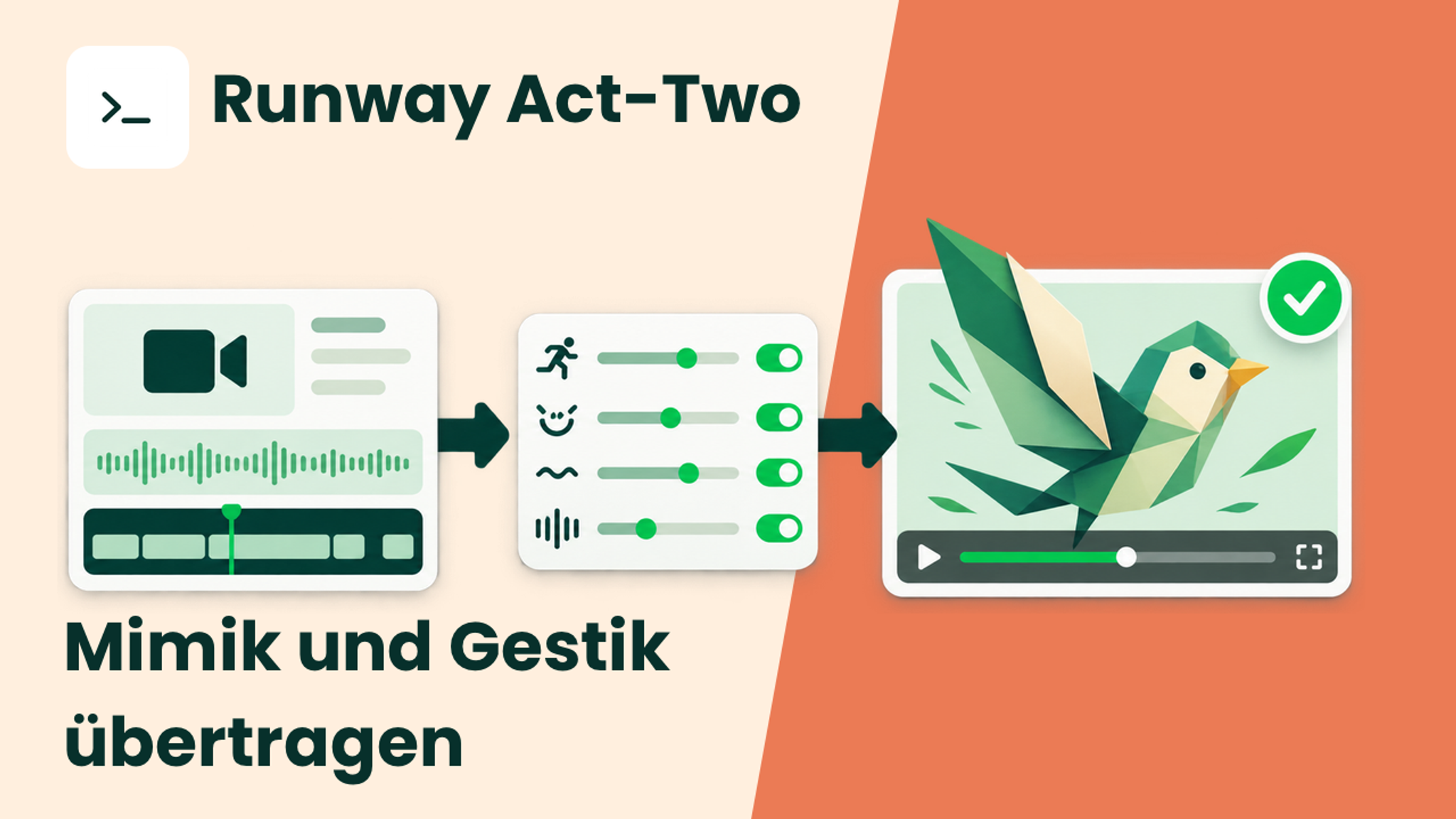 Figuren mit eigener Mimik und Gestik animieren: Runway Act-Two
