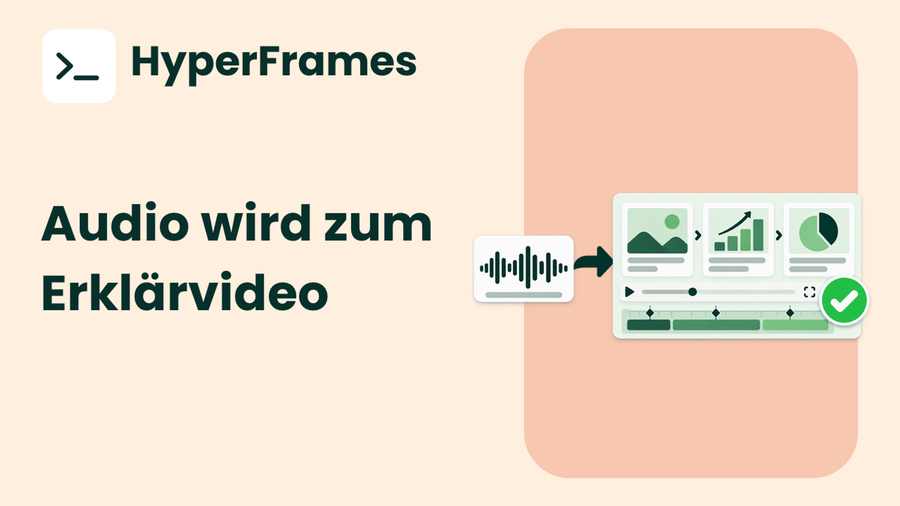 HyperFrames: animierte Videos aus Audio oder Video bauen (Claude Code)
