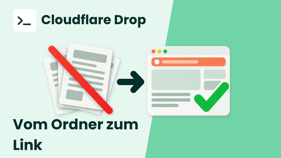 Statische Seiten in Sekunden teilen mit Cloudflare Drop